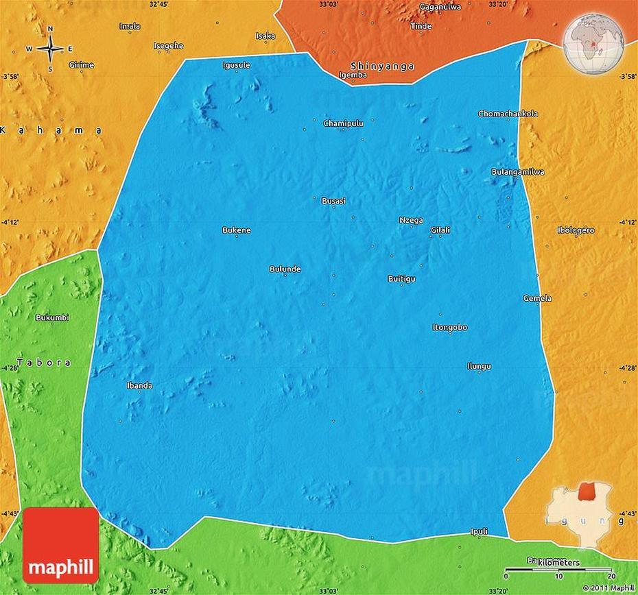 Political Map Of Nzega, Nzega, Tanzania, Arusha Tanzania, Kenya And Tanzania