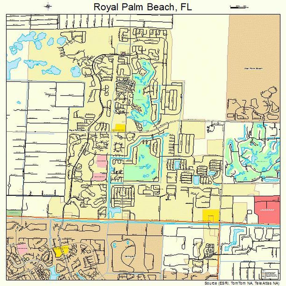 Royal Palm Beach Florida Street Map 1262100, Royal Palm Beach, United States, Palm Beach County, West Palm Beach Fl