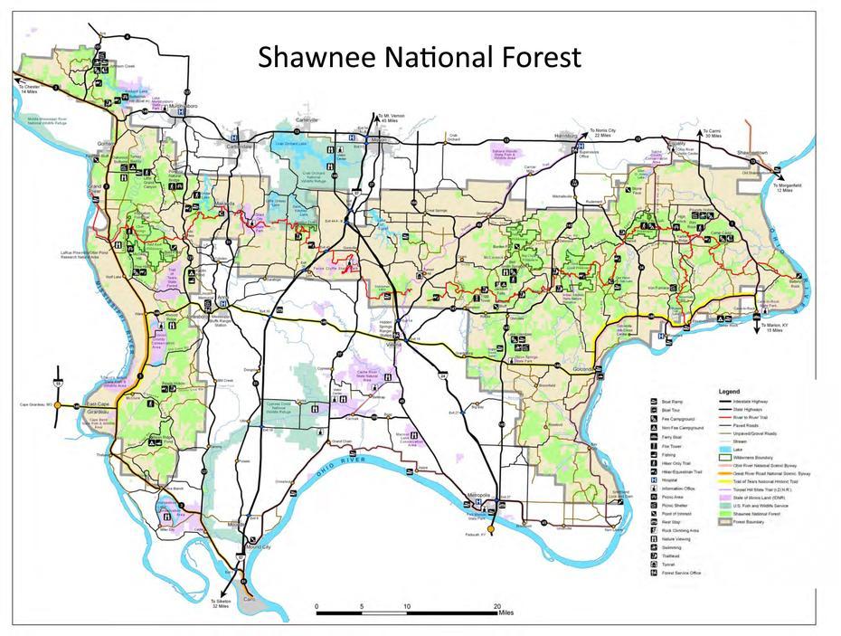 Shawnee National Forest, Forest Map, Shawnee, Shawnee, United States, Shawnee State University, Shawnee Kansas