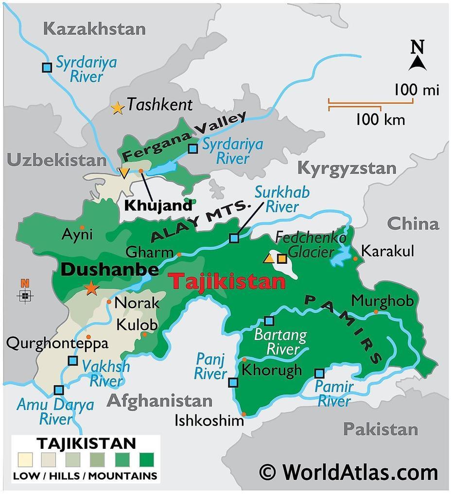 Tajikistan Central Asia, Tajikistan Flag, World Atlas, Chorkŭh, Tajikistan
