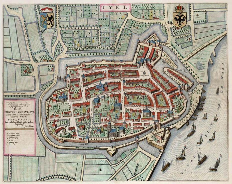 Tiel 1649 Blaeu | Antieke Kaarten, Stadsplattegronden, Oude Kaarten, Tiel, Netherlands, Fruit  Festival, Middelburg Netherlands