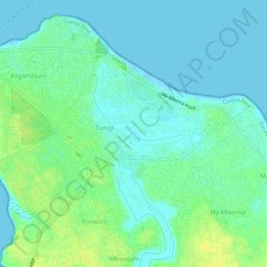 Tungi Topographic Map, Elevation, Terrain, Tungi, Bangladesh, Kais  Saied, Tungus  People