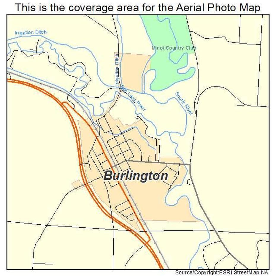 Aerial Photography Map Of Burlington, Nd North Dakota, Burlington, United States, Burlington, United States