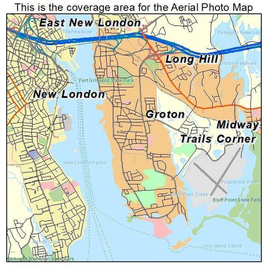 Aerial Photography Map Of Groton, Ct Connecticut, Groton, United States, Groton Nh, Groton Ny