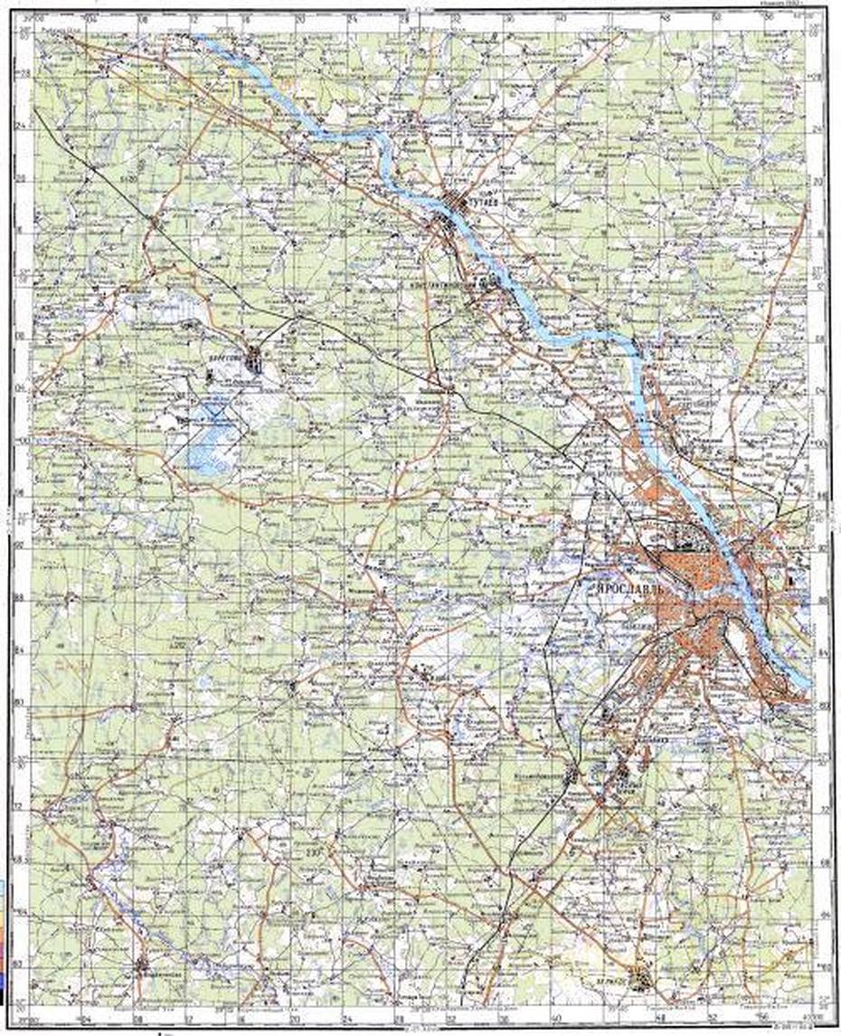 B”Download Topographic Map In Area Of Yaroslavl, Tutayev …”, Tutayev, Russia, Omsk Russia, South Russia