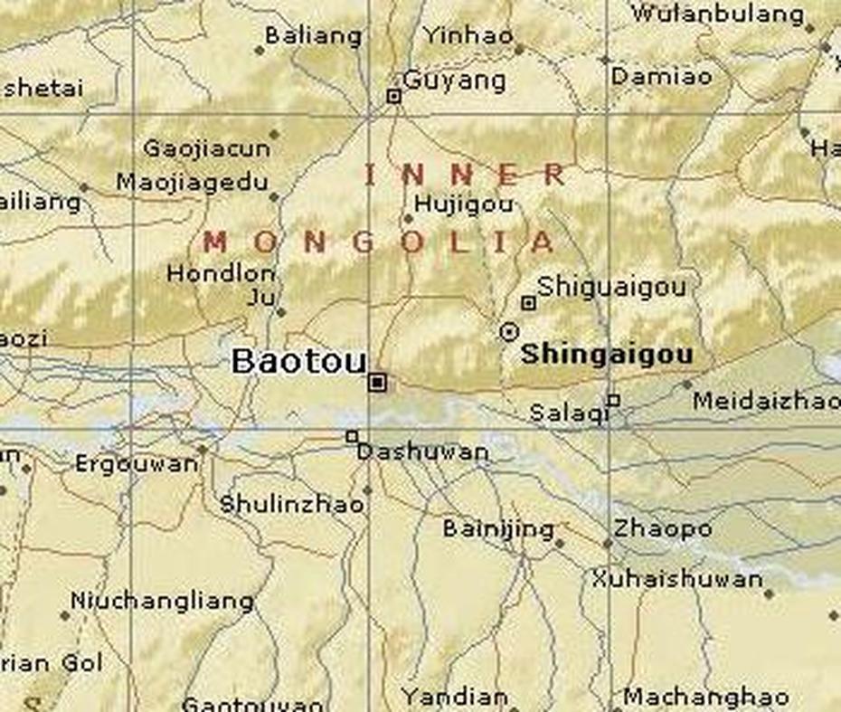 Baotou China Map, Baotou, China, Inner Mongolia Baotou China, Hohhot China