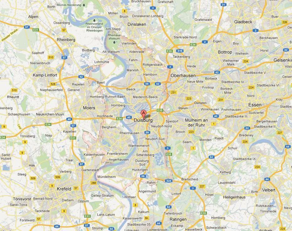 Duisburg Map, Duisburg, Germany, Mainz Germany, Dortmund Germany