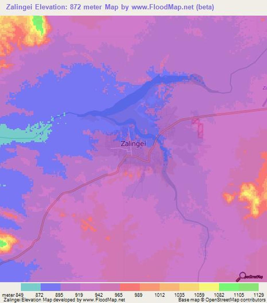 Elevation Of Zalingei,Sudan Elevation Map, Topography, Contour, Zalingei, Sudan, Sudan People, Sudan Flag