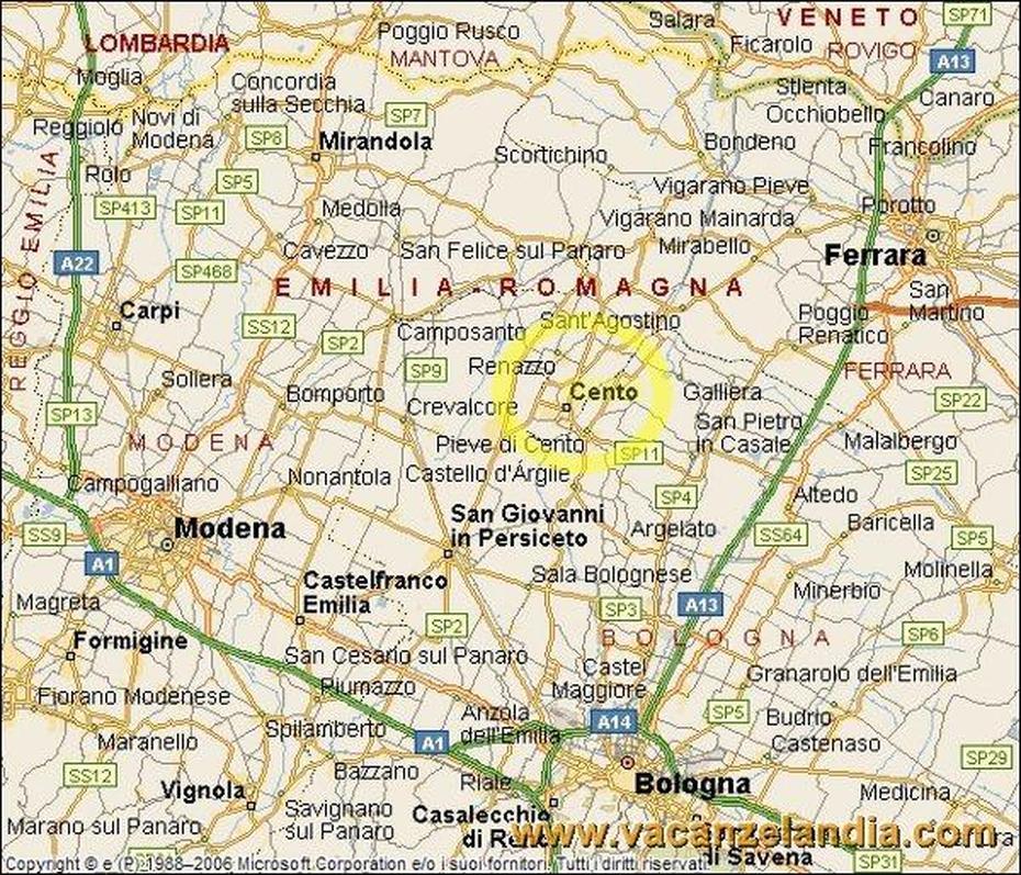 Itinerari E Mete Cento – Contenuti Redazione – Vacanzelandia, Cento, Italy, Casperia Italy, Italy Topographic