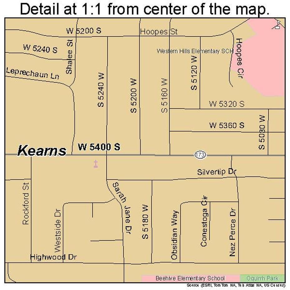 Kearns Utah Street Map 4940470, Kearns, United States, Kearns Ut 84118, Kearns Utah County