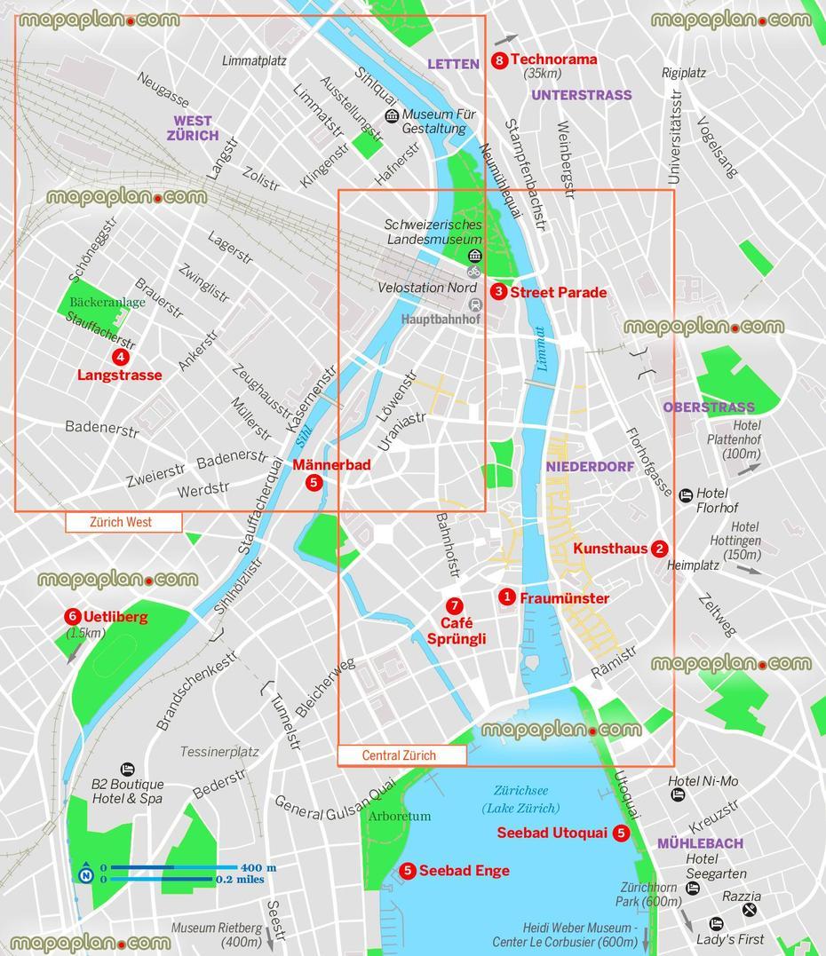 Map Travel Top Cities Zurich Feat. Lonely Planet Highlights – Anhealase …, Zürich, Switzerland, Old Zurich Switzerland, Switzerland Road