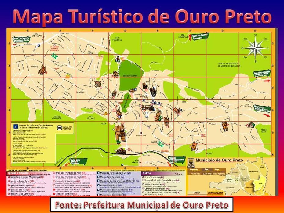 Minas E Cultura E Arte: Mapa Turistico De Ouro Preto, Ouro Preto D’Oeste, Brazil, Brazil Attractions, Ciudad De  Brasil