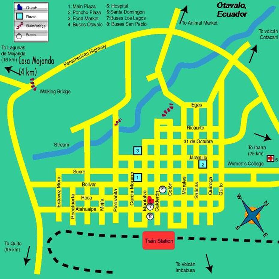 Otavalo City Map – Otavalo Ecuador  Mappery, Otavalo, Ecuador, Cotacachi Ecuador, Guayaquil- Ecuador