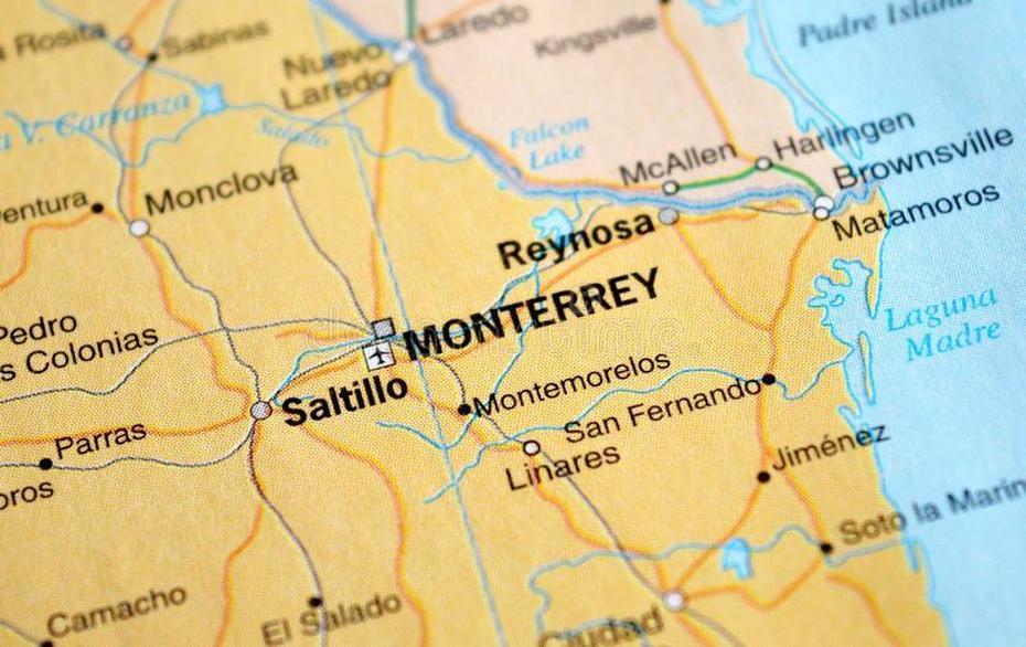 A Photo Of Monterrey On A Map Stock Photo – Image Of View, Blur: 128105078, Monterrey, Mexico, Escobedo Mexico, Zacatecas Mexico