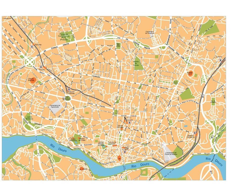 Porto Vector Map | A Vector Eps Maps Designed By Our Cartographers …, Porto, Portugal, Faro Portugal, Porto Portugal Attractions