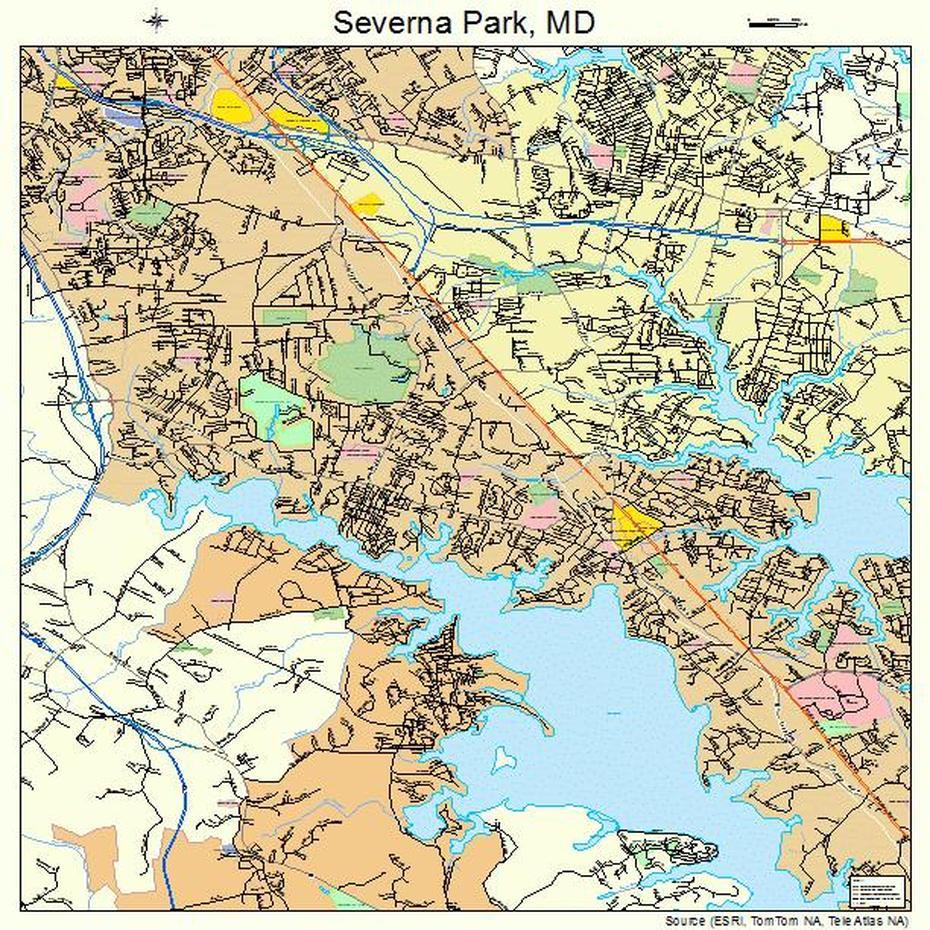 Severna Park Maryland Street Map 2471200, Severna Park, United States, Severna Park Md Homes, Potomac Maryland