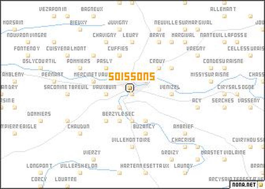 Soissons (France) Map – Nona, Soissons, France, Aisne France, Compiegne