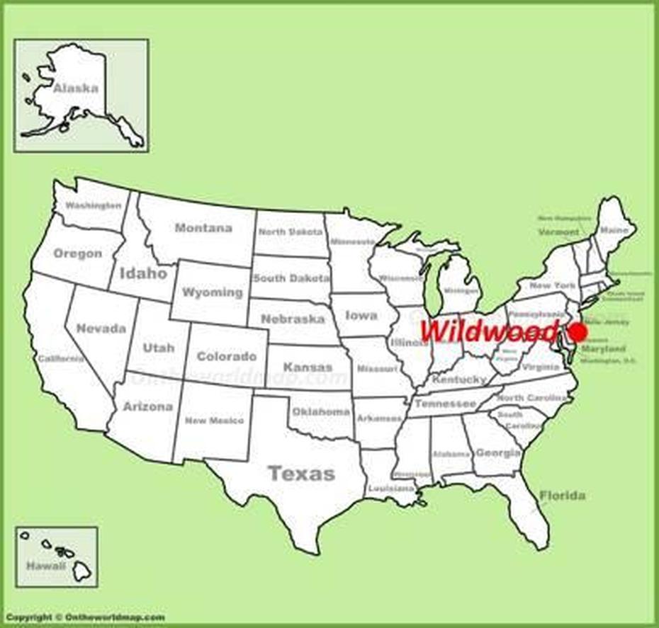 Wildwood Map | New Jersey, U.S. | Maps Of Wildwood, Wildwood, United States, Tennessee Topographic, Wildwood Trail