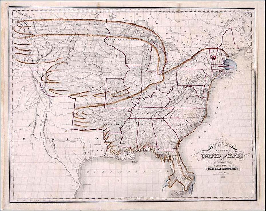 Wonderful Vintage Maps Of The United States Copyright Free – Picture …, Eagle, United States, 1858 Flying Eagle Cent, Patriotic Eagle American Flag