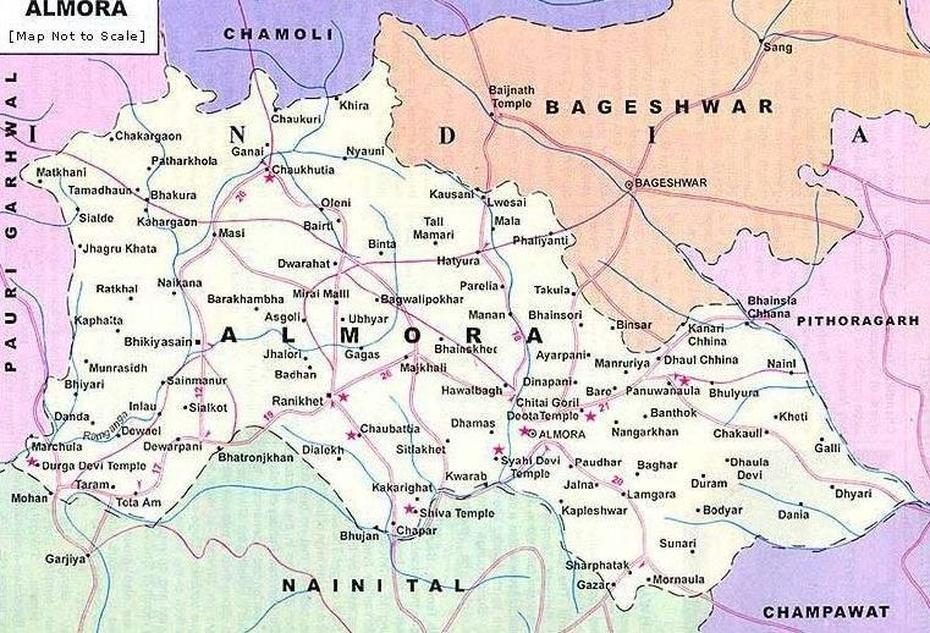 Almora Map | Political Map Of Almora | Almora Tourist Map, Almora, India, Almora, Almora Pics