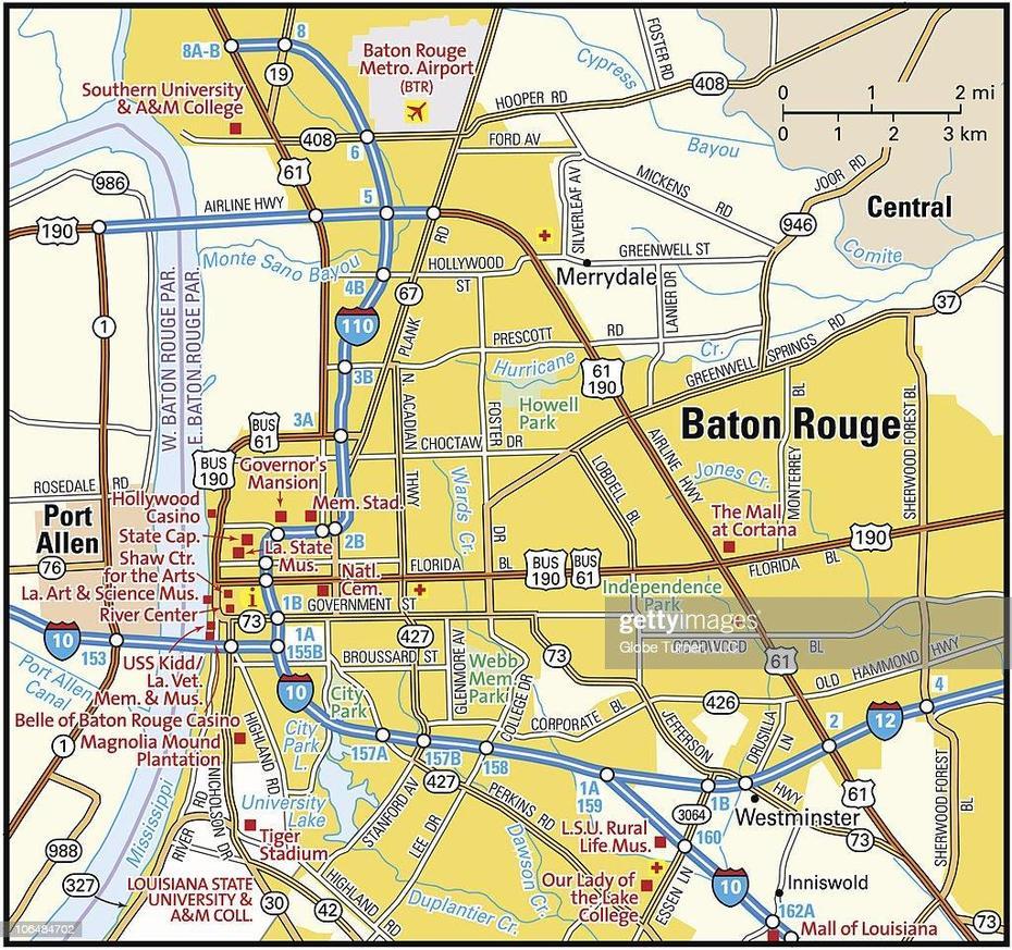 Baton Rouge Area Map High-Res Vector Graphic – Getty Images, Baton Rouge, United States, United States Los Angeles, Baton Rouge Mississippi