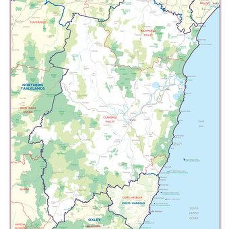 Clarence Electorate Map, Clarence, United States, United States  For Kids, Detailed  United States