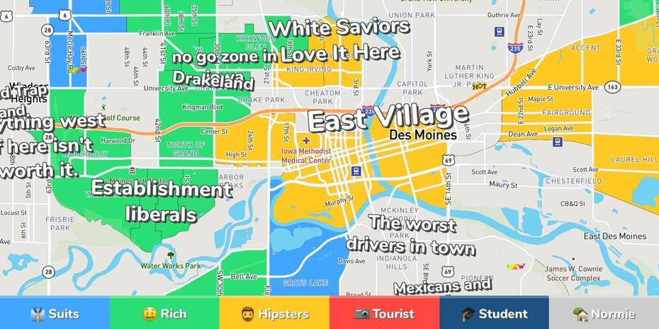 Des Moines Neighborhood Map, Des Moines, United States, Des Moines Iowa Downtown, Des Moines Wa