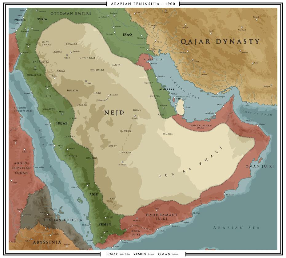 I Made A Map Of The Arabian Peninsula In 1900 : Arabs, Araban, Turkey, Ancient Saudi Arabia, Arabian Peninsula  Outline