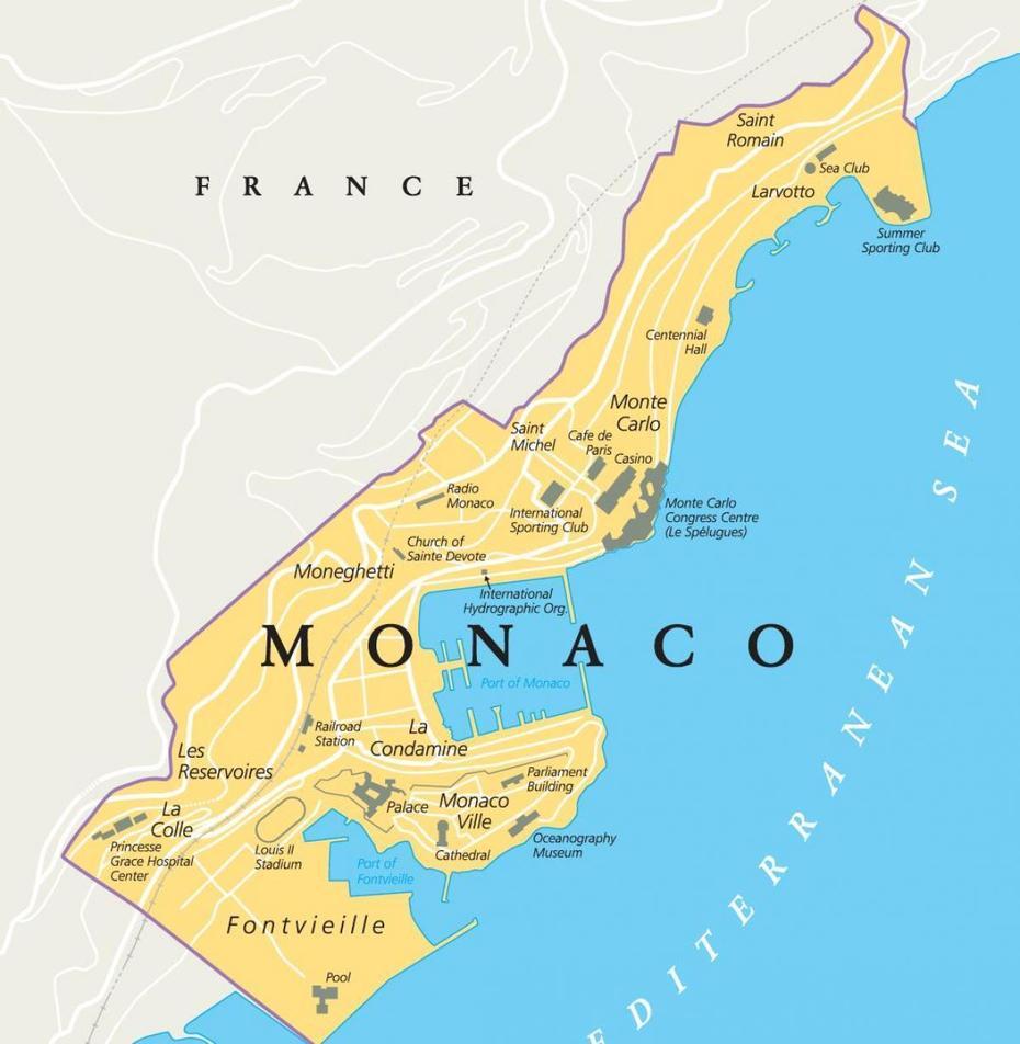 Map Of Monaco: Offline Map And Detailed Map Of Monaco City, Monaco, Monaco, Monaco Hotels, Monaco Tourism