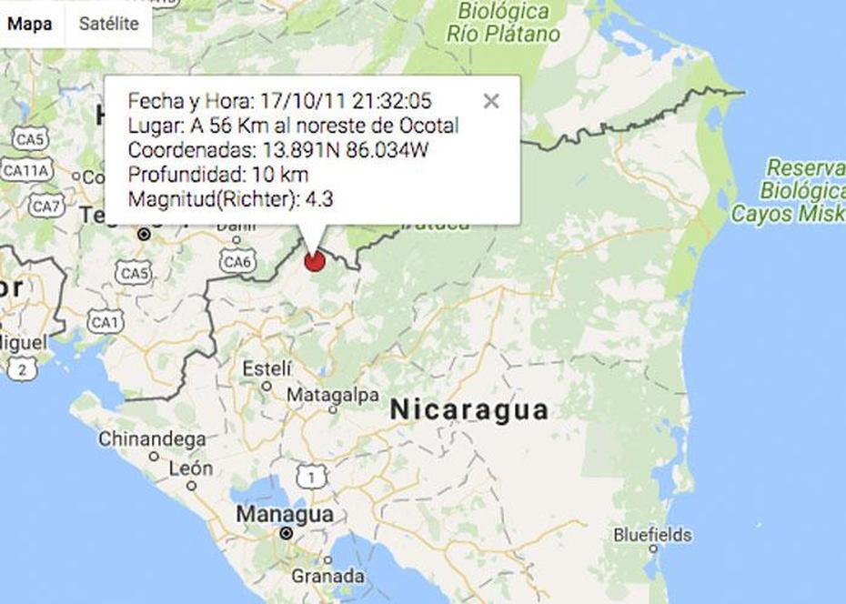 Nicaragua: Sismo De 4,3 Al Noreste De Ocotal | Tn8.Tv, Ocotal, Nicaragua, Jalapa Nicaragua, Nicaragua Mountains