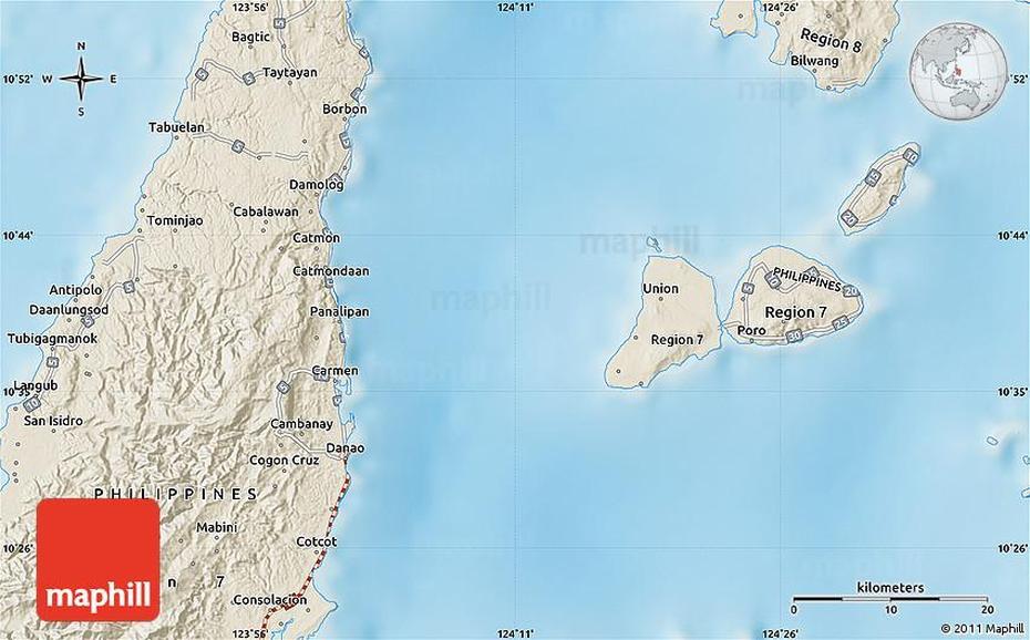 Shaded Relief Map Of Sogod, Sogod, Philippines, Padre Burgos  Leyte, Beach Resorts In Leyte Philippines