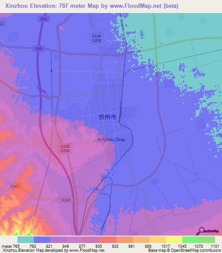 Wenzhou  City, China Atlas, Elevation , Xinzhou, China