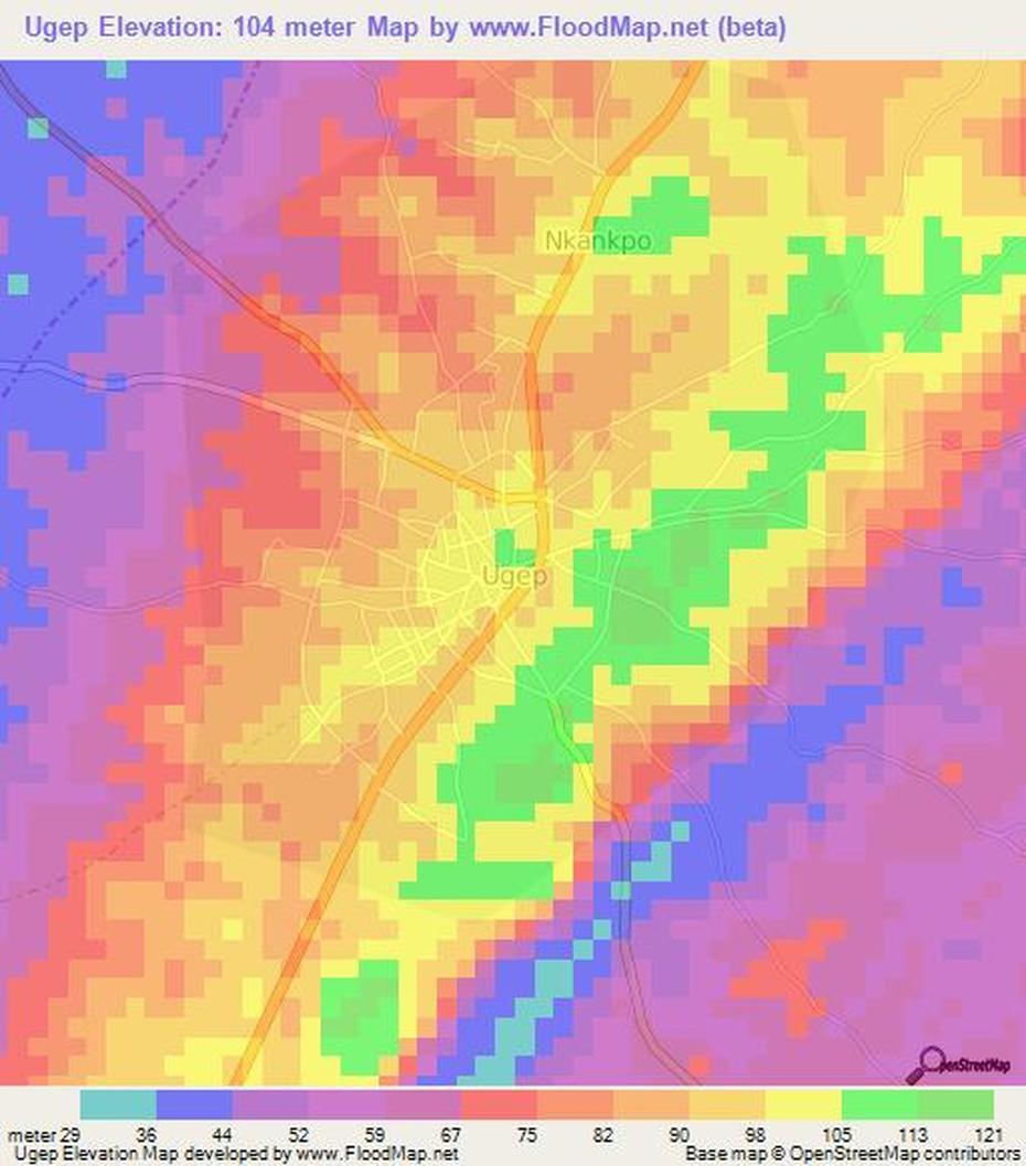 Elevation Of Ugep,Nigeria Elevation Map, Topography, Contour, Ugep, Nigeria, Calabar Nigeria, Igbo Nigeria