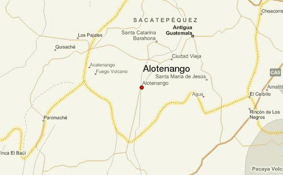 Guia Urbano De Alotenango, Alotenango, Guatemala, Guatemala Blank, Guatemala On World