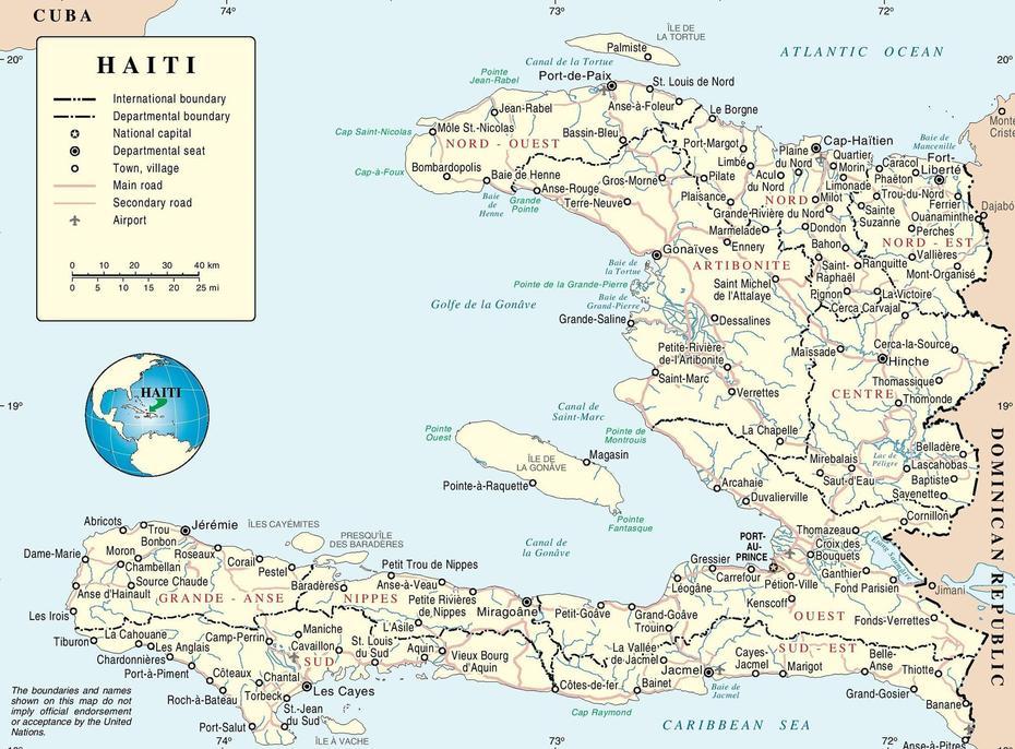 Haiti  With Cities, Haiti  Location, Free, Saintard, Haiti