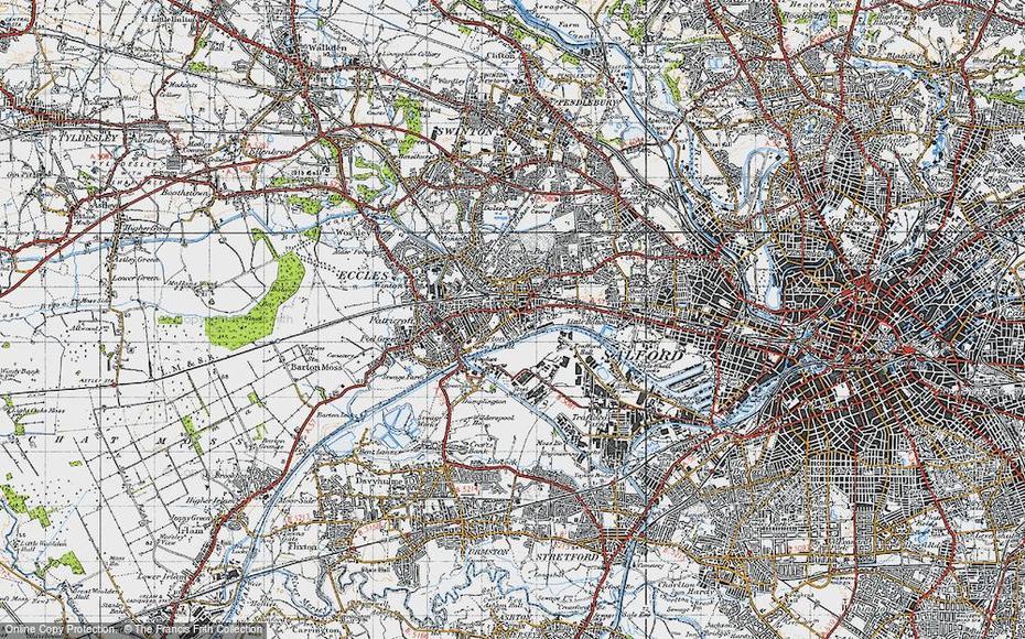 Map Of Eccles, 1947 – Francis Frith, Eccles, United Kingdom, Large Uk, Simple  United Kingdom