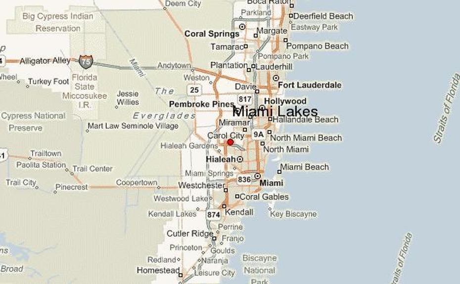 Miami In, Large Printable Us  United States, Location Guide, Miami Lakes, United States
