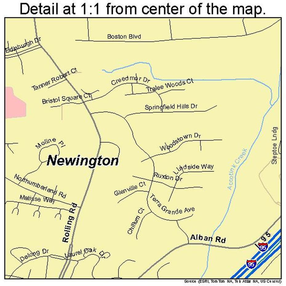 Newington Virginia Street Map 5155752, Newington, United States, Wethersfield Ct, Stoke Newington London