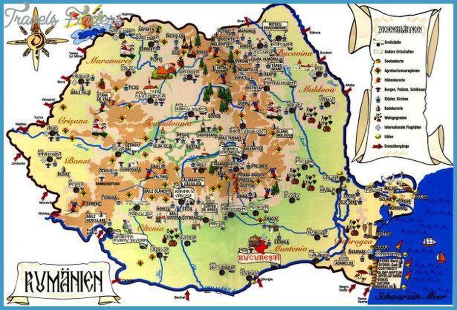 Romania Map Tourist Attractions – Http://Travelsfinders/Romania-Map …, Roşiori De Vede, Romania, Roşiori De Vede, Romania