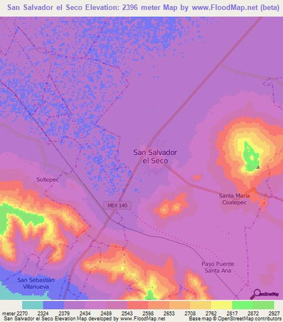 San Miguel El Salvador, El Salvador Cities, Topography, San Salvador El Seco, Mexico