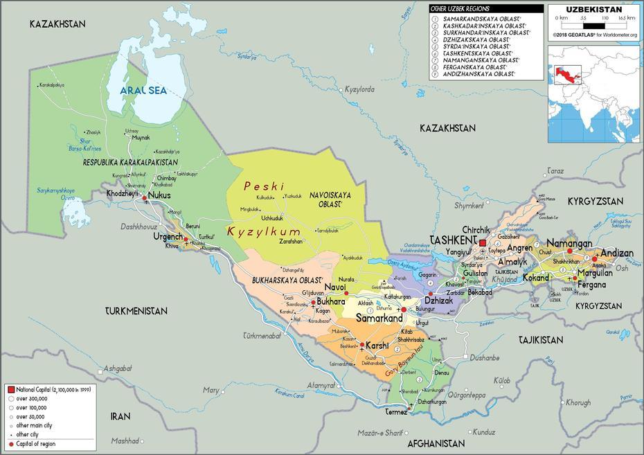 Uzbekistan Map : Political Map Of Uzbekistan – Nations Online Project …, To‘Raqo‘Rg‘On, Uzbekistan, To‘Raqo‘Rg‘On, Uzbekistan