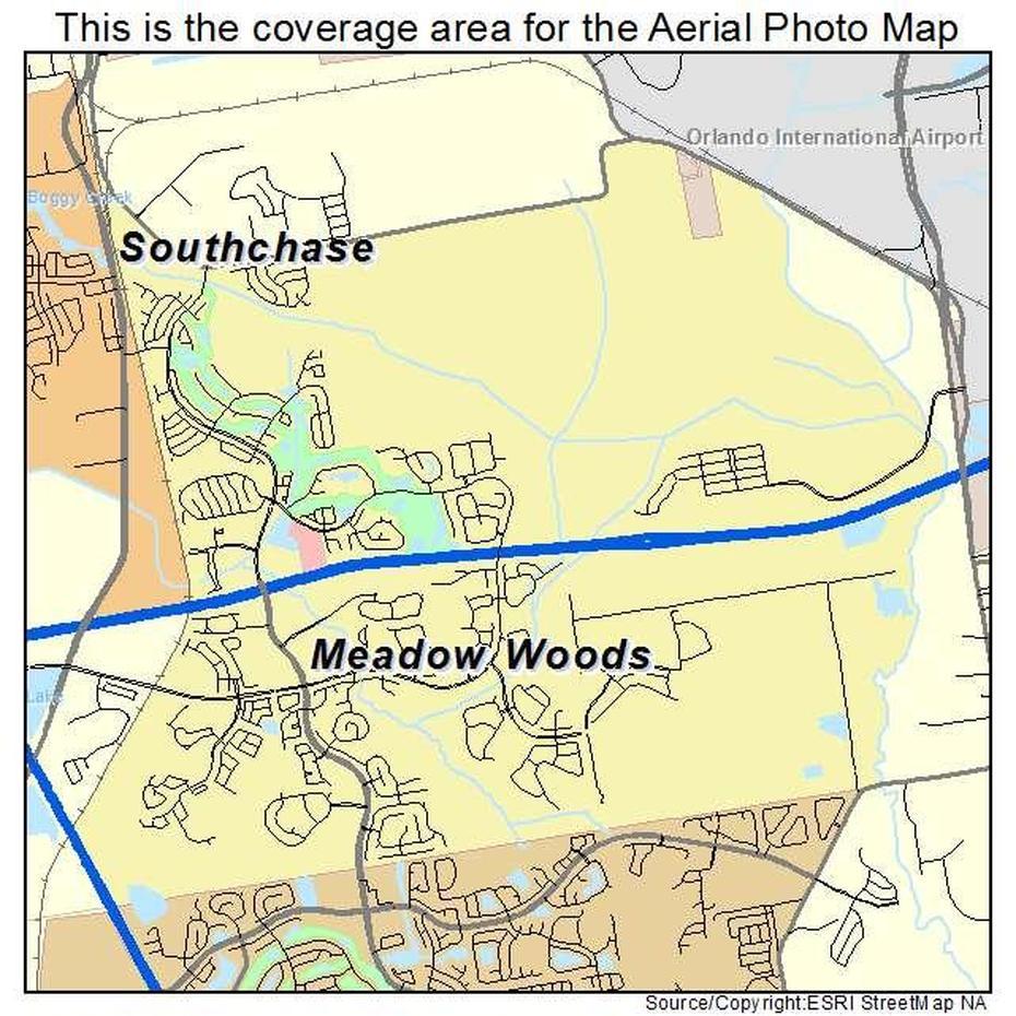 Aerial Photography Map Of Meadow Woods, Fl Florida, Meadow Woods, United States, Us  Wood, United States  Cut Out