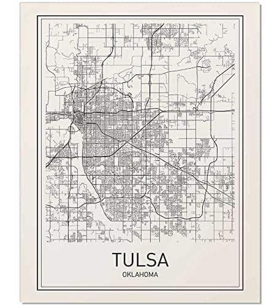 Amazon: Tulsa Map Print, Tulsa Map, Tulsa Poster, City Map Posters …, Tulsa, United States, Easy United States, United States Road