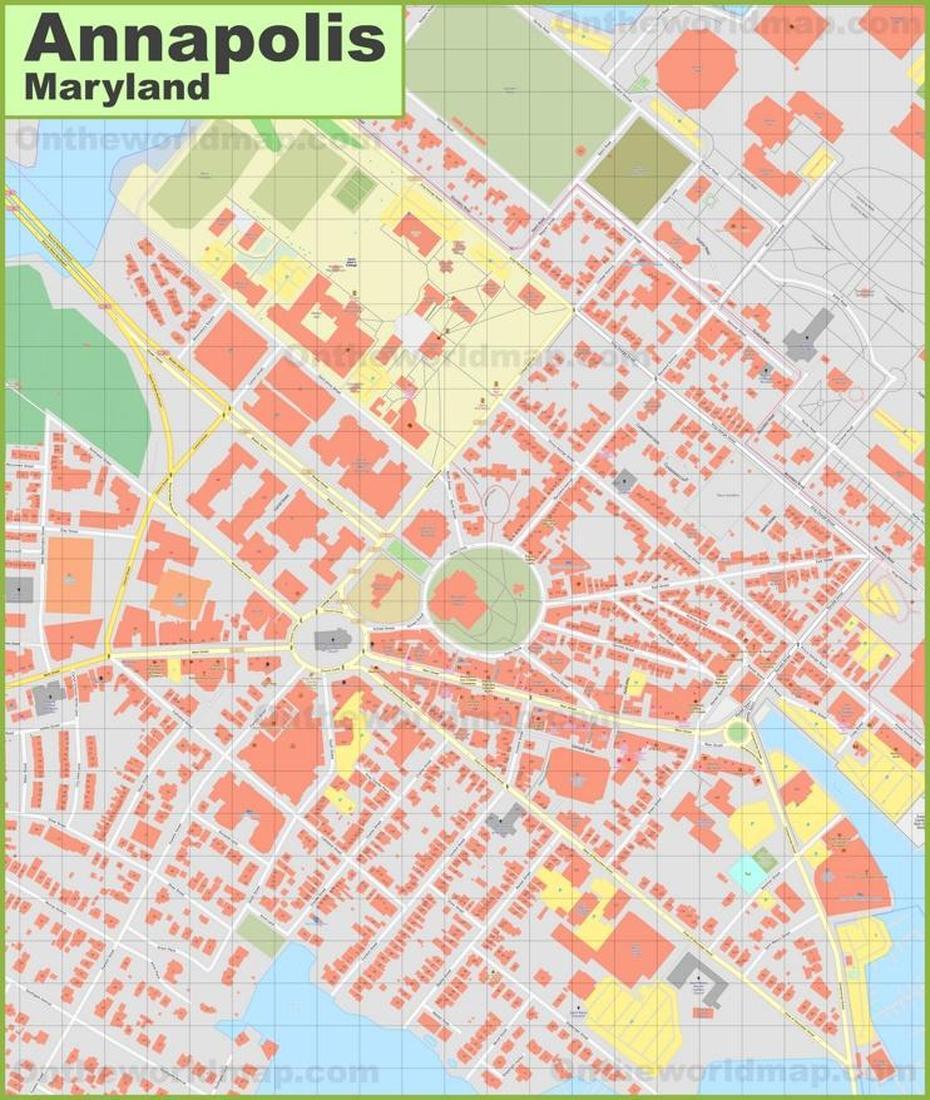 Annapolis Downtown Map, Annapolis, United States, Annapolis Maryland, Anapolis  Brazil