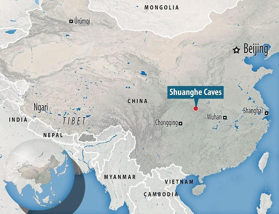 B”Researchers Discover Asias Longest Cave At 148 Miles | Daily Mail Online”, Shuanghe, China, South China, China  Graphic