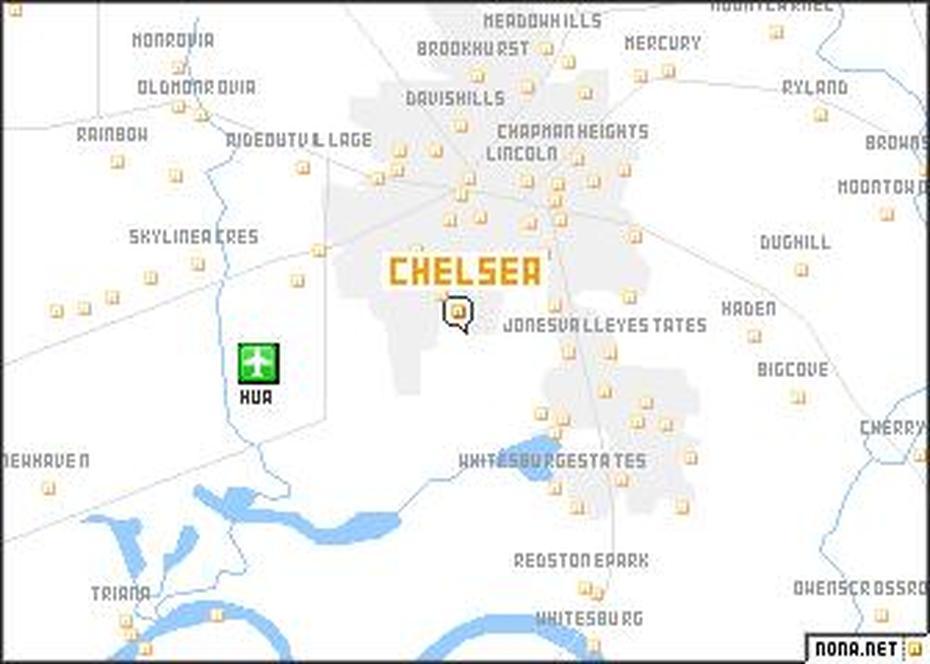 Chelsea (United States – Usa) Map – Nona, Chelsea, United States, 50 United States, United States America  Usa
