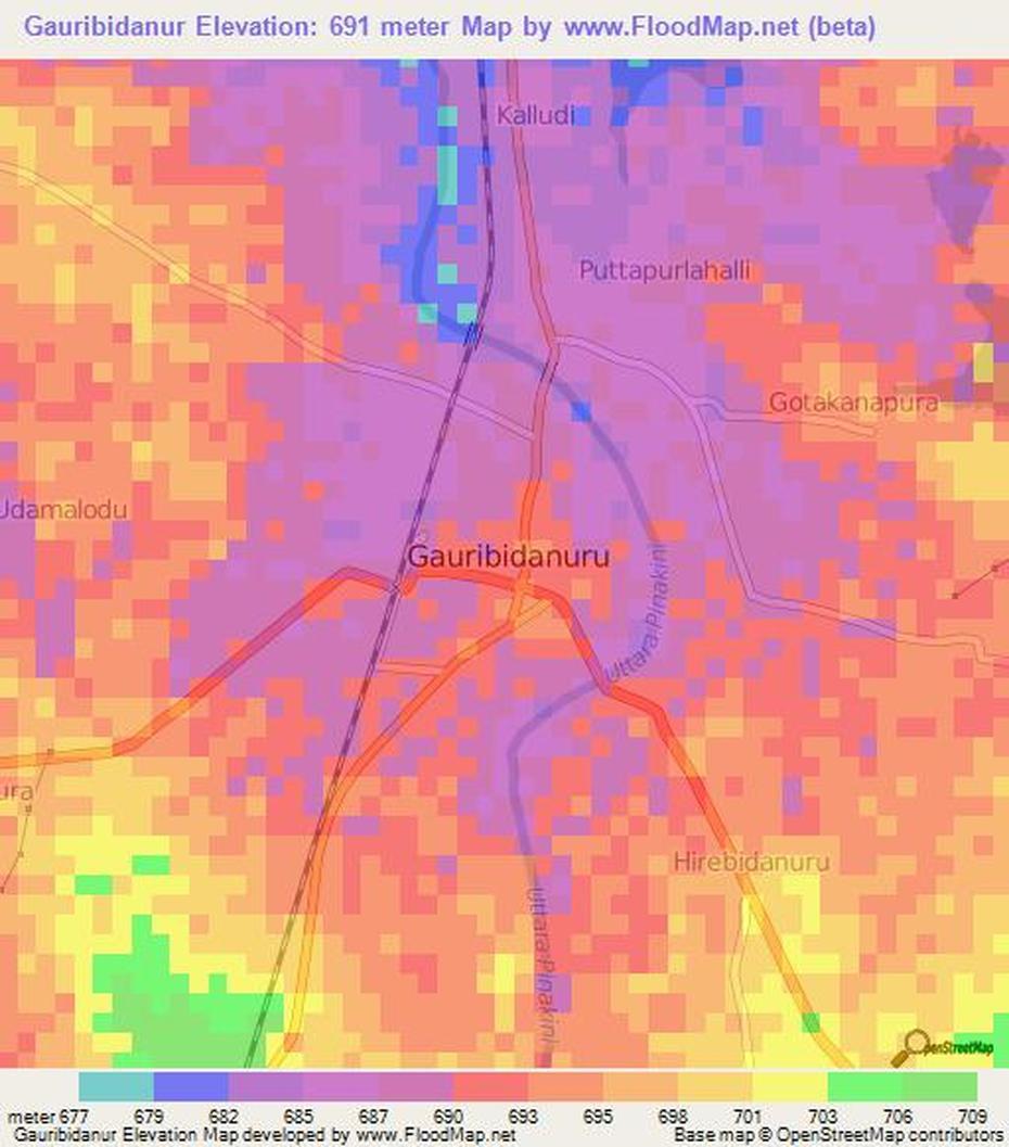 Elevation Of Gauribidanur,India Elevation Map, Topography, Contour, Goribidnūr, India, Karnataka  Tourism, Hassan  Karnataka