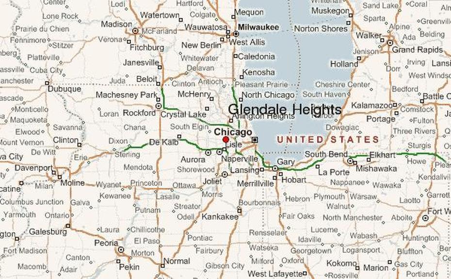 Guia Urbano De Glendale Heights, Glendale Heights, United States, Usa Height, Us Topographic  United States