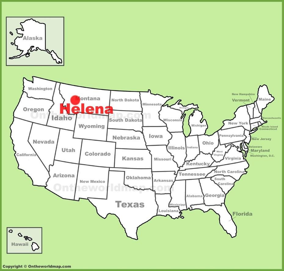 Helena Location On The U.S. Map, Helena, United States, United States  50 States, United States  Puzzle