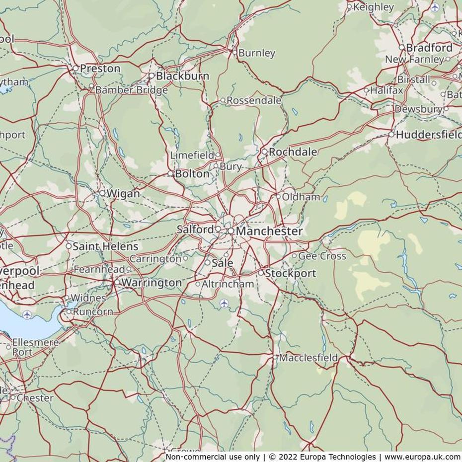 Map Of Manchester, United Kingdom | Global 1000 Atlas, Manchester, United Kingdom, Manchester On England, North Manchester